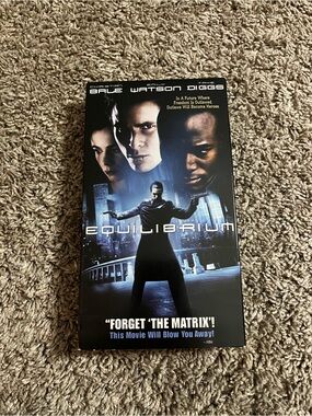 Equilibrium (VHS, 2003) Tested Works Rare Christian Bale Emily Watson Taye Diggs